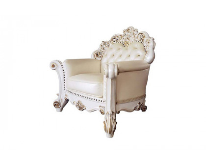 ACME - Vendome Chair with Pillow in Champagne/Antique Pearl