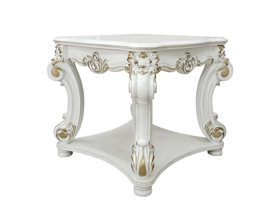 ACME - Vendome End Table in Antique Pearl (LV01328)