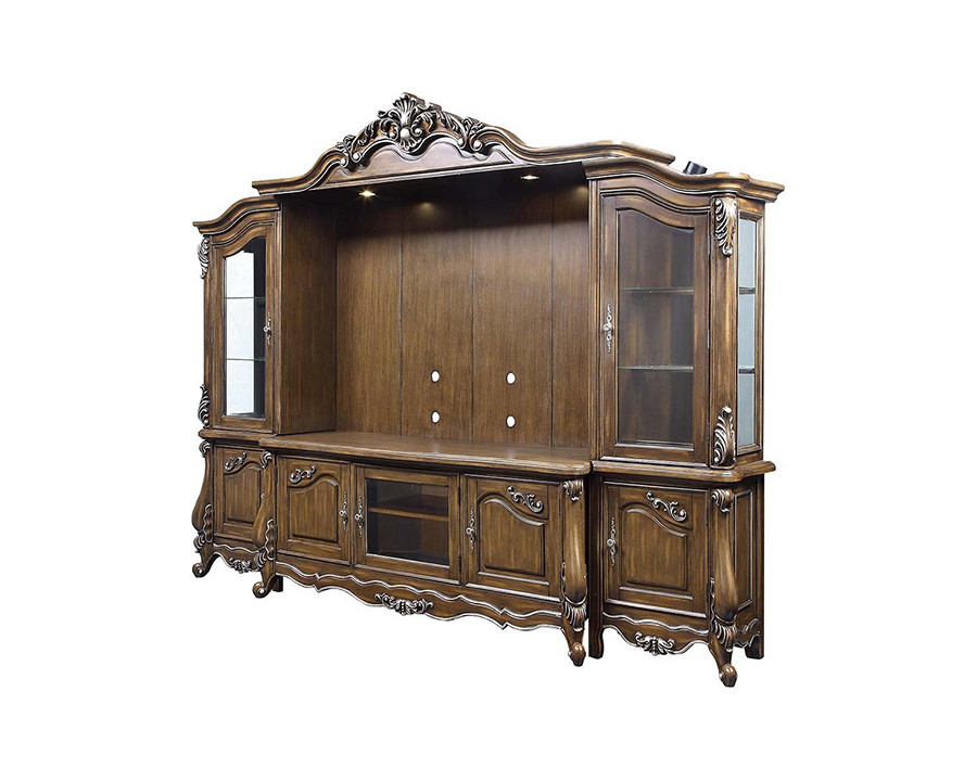 ACME - Latisha Entertainment Center in Antique Oak