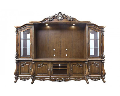 ACME - Latisha Entertainment Center in Antique Oak