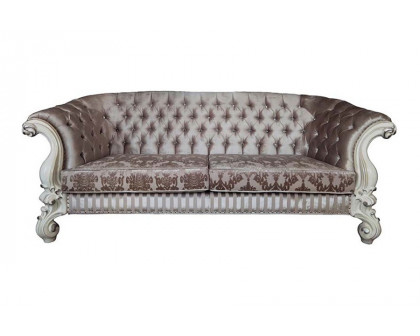 ACME - Versailles Sofa with 7 Pillows in Ivory/Bone White