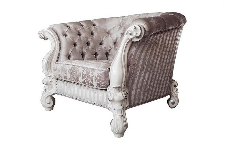 ACME™ Versailles Chair with 2 Pillows - Ivory/Bone White