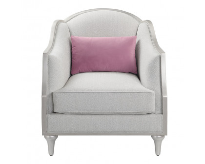 ACME™ Kasa Chair with Pillow - Beige Linen/Champagne