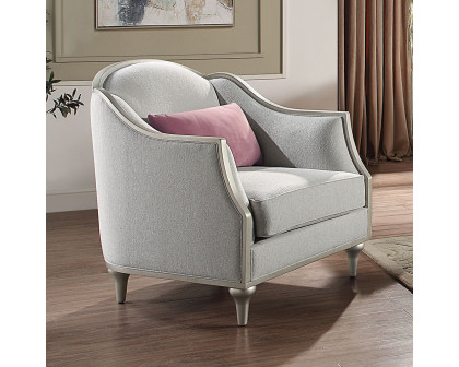 ACME™ Kasa Chair with Pillow - Beige Linen/Champagne