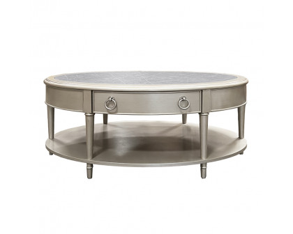 ACME - Kasa Coffee Table in Sintered Stone Top/Champagne