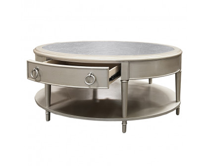 ACME - Kasa Coffee Table in Sintered Stone Top/Champagne