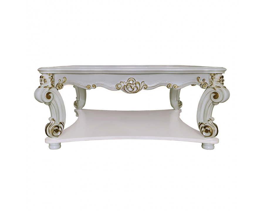 ACME - Vendome Square Coffee Table in Antique Pearl