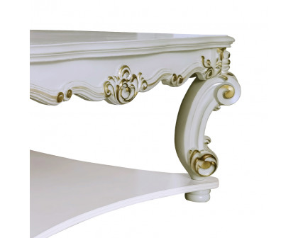 ACME - Vendome Square Coffee Table in Antique Pearl