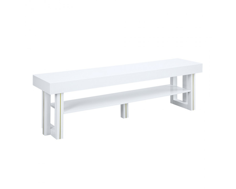 ACME - Paxley TV Stand in White High Gloss