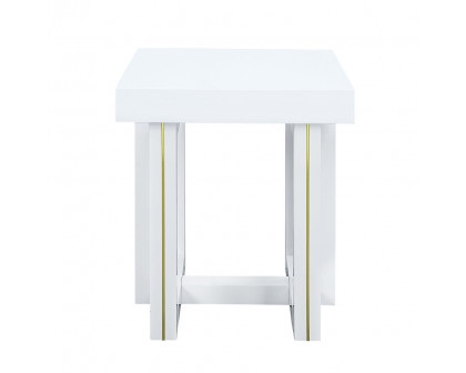 ACME - Paxley End Table in White High Gloss