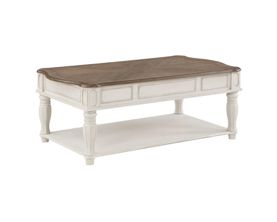 ACME - Florian Coffee Table with Lift Top in Oak/Antique White