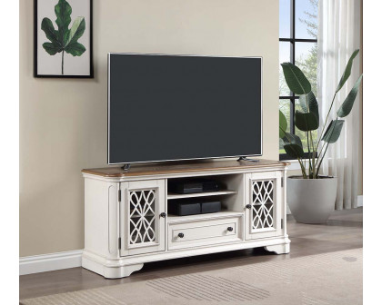 ACME - Florian TV Stand in Oak/Antique White