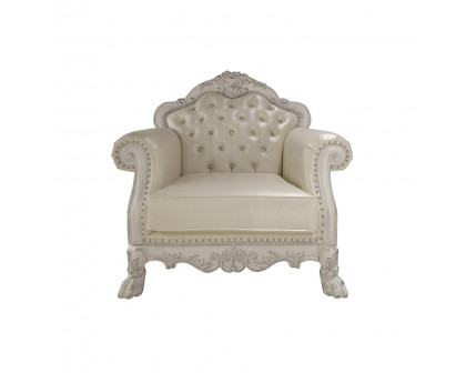 ACME Dresden Chair with 2 Pillows - Synthetic/Bone White