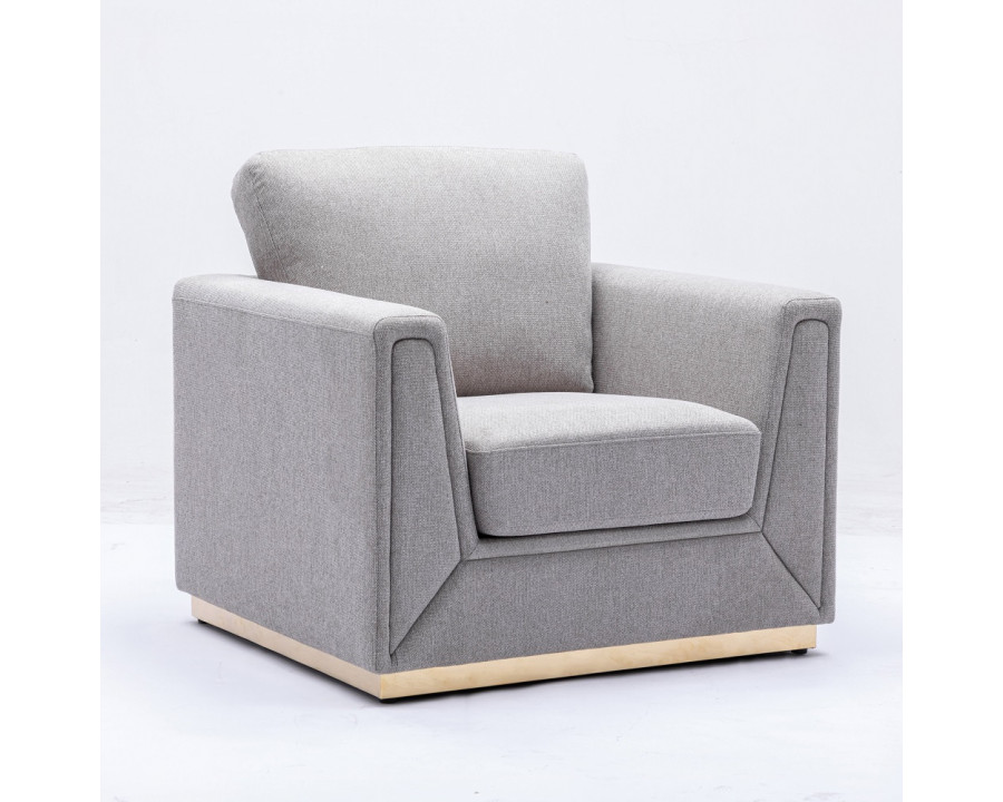 ACME - Valin Chair in Gray Linen