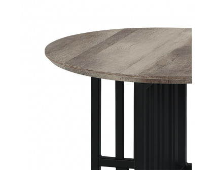 ACME - Zudora End Table in Antique Oak/Black