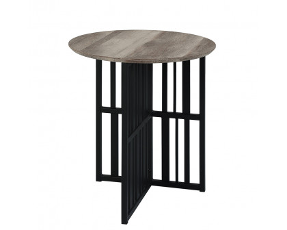 ACME - Zudora End Table in Antique Oak/Black