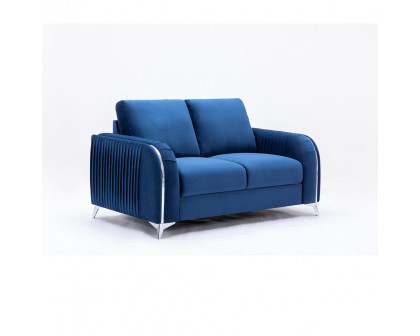 ACME - Wenona Loveseat in Blue Velvet