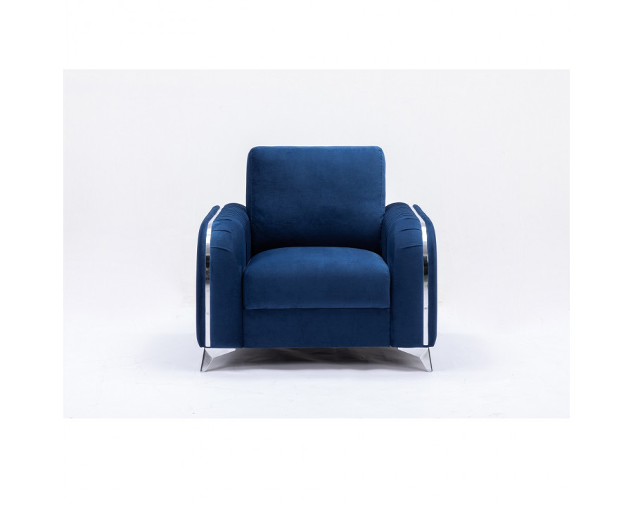 ACME - Wenona Chair in Blue Velvet