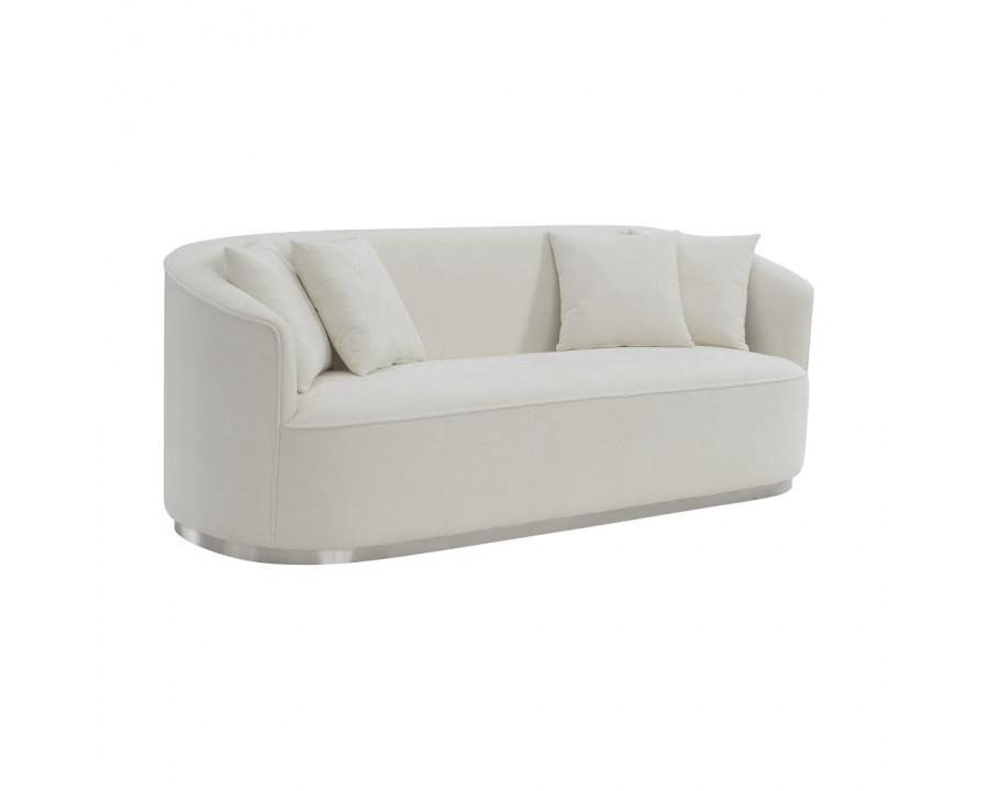 ACME - Odette Sofa with 4 Pillows in Beige Chenille