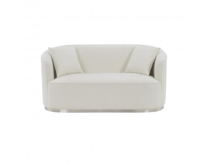 ACME - Odette Loveseat with 2 Pillows in Beige Chenille