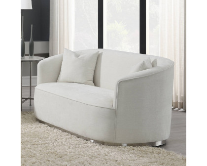 ACME - Odette Loveseat with 2 Pillows in Beige Chenille