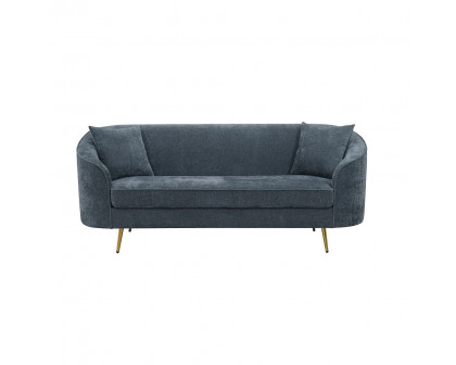 ACME - Nakendra Sofa with 2 Pillows in Cobalt Blue Chenille