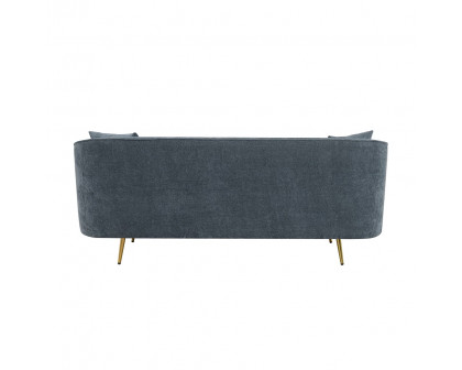 ACME - Nakendra Sofa with 2 Pillows in Cobalt Blue Chenille