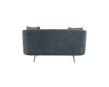 ACME - Nakendra Loveseat with 2 Pillows in Cobalt Blue Chenille