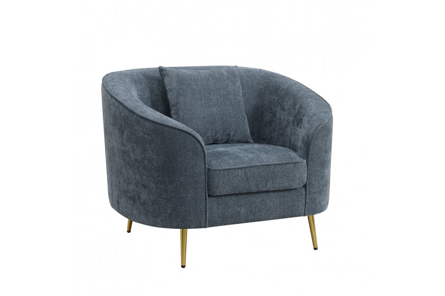 ACME™ Nakendra Chair with Pillow - Cobalt Blue Chenille