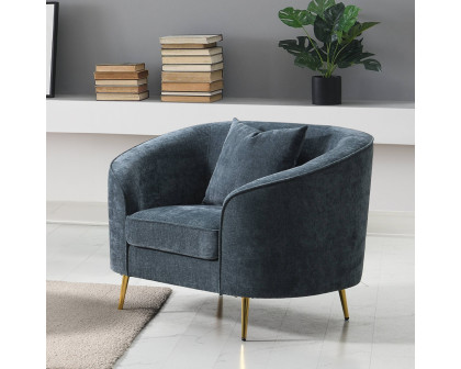 ACME™ Nakendra Chair with Pillow - Cobalt Blue Chenille