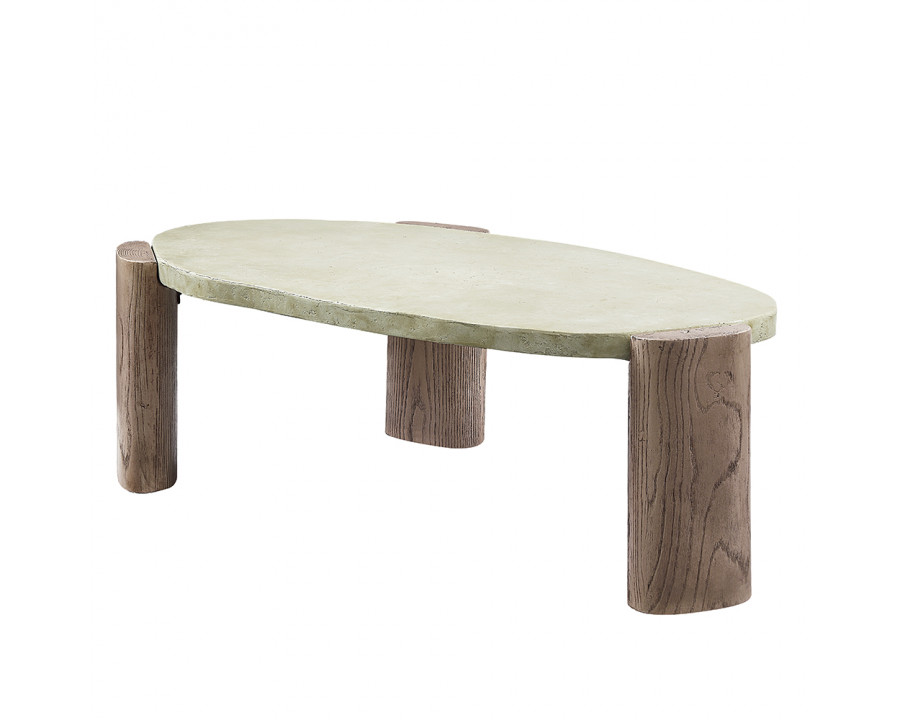 ACME - Jacinda Coffee Table in Weathered Gray/Oak