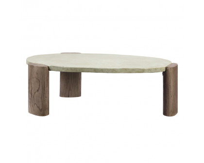 ACME - Jacinda Coffee Table in Weathered Gray/Oak