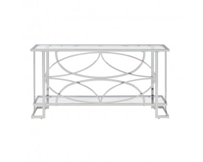 ACME - Kalan Sofa Table in Glass/Silver