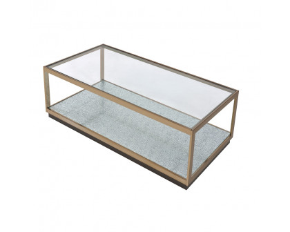 ACME - Kaia Coffee Table in Glass/Gold