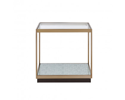 ACME - Kaia End Table in Glass/Gold