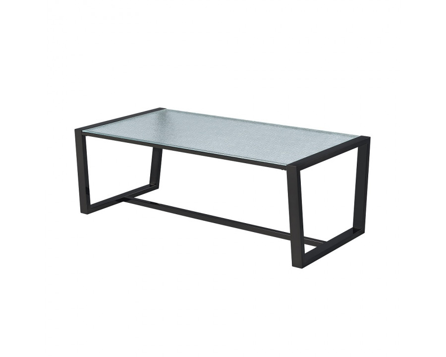 ACME - Kaia II Coffee Table in Patterned Mirror Glass/Black