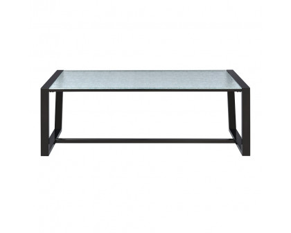 ACME - Kaia II Coffee Table in Patterned Mirror Glass/Black