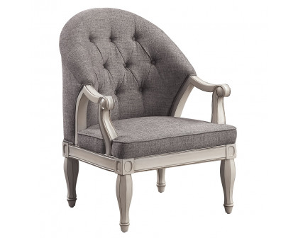 ACME - Florian Chair in Gray Antique White