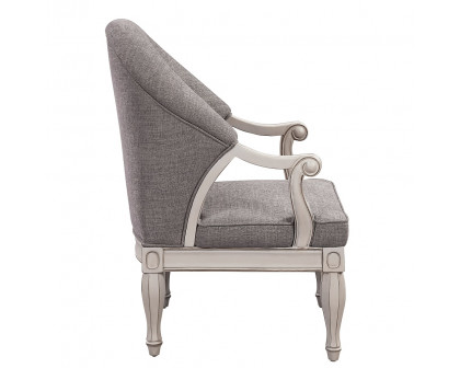 ACME - Florian Chair in Gray Antique White