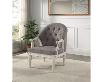 ACME - Florian Chair in Gray Antique White