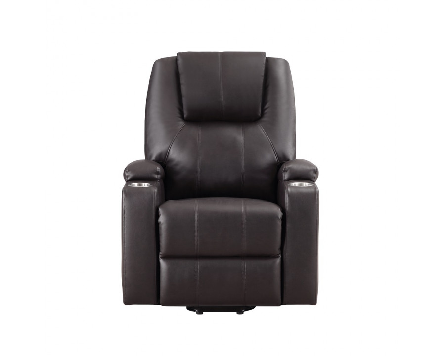 ACME Recliner with Power Lift & Massage - Brown