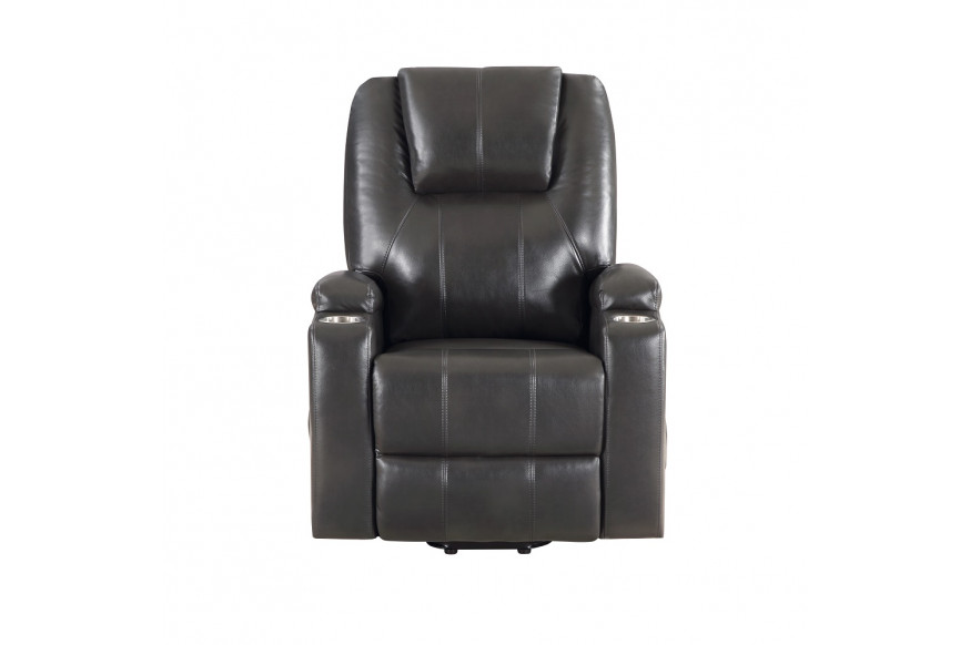 ACME™ Recliner with Power Lift & Massage - Gunmetal