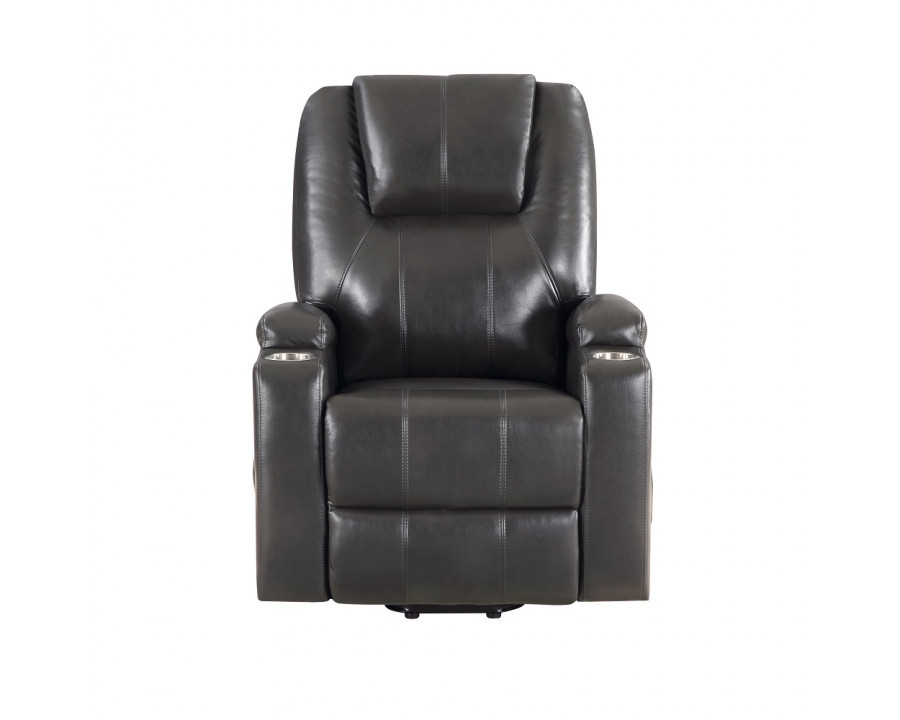 ACME Recliner with Power Lift & Massage - Gunmetal