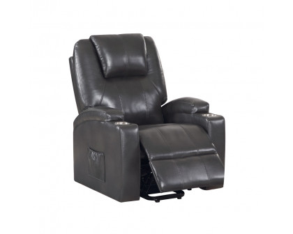 ACME™ Recliner with Power Lift & Massage - Gunmetal