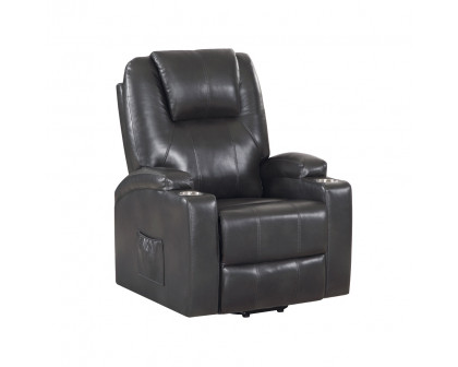 ACME™ Recliner with Power Lift & Massage - Gunmetal