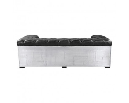 ACME Brancaster Sofa - Black/Aluminum