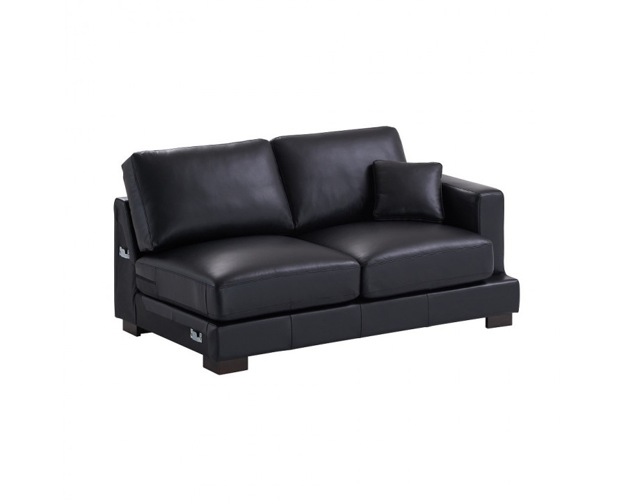 ACME - Geralyn Sectional Sofa with 2 Pillows in Black