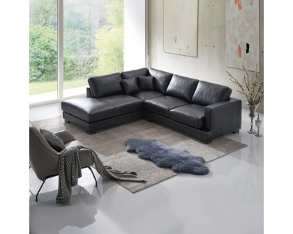 ACME - Geralyn Sectional Sofa with 2 Pillows in Black