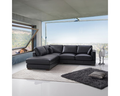 ACME - Geralyn Sectional Sofa with 2 Pillows in Black