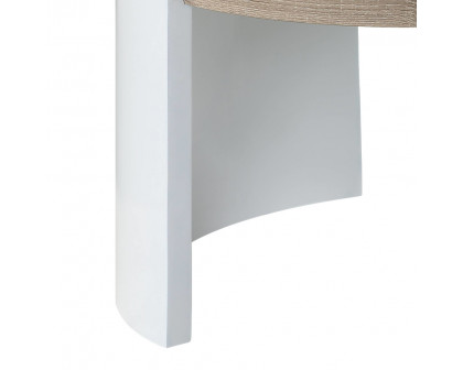 ACME - Zoma Coffee Table in Oak/White High Gloss